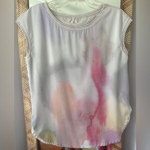 Anthropologie Watercolor Boatneck Tee